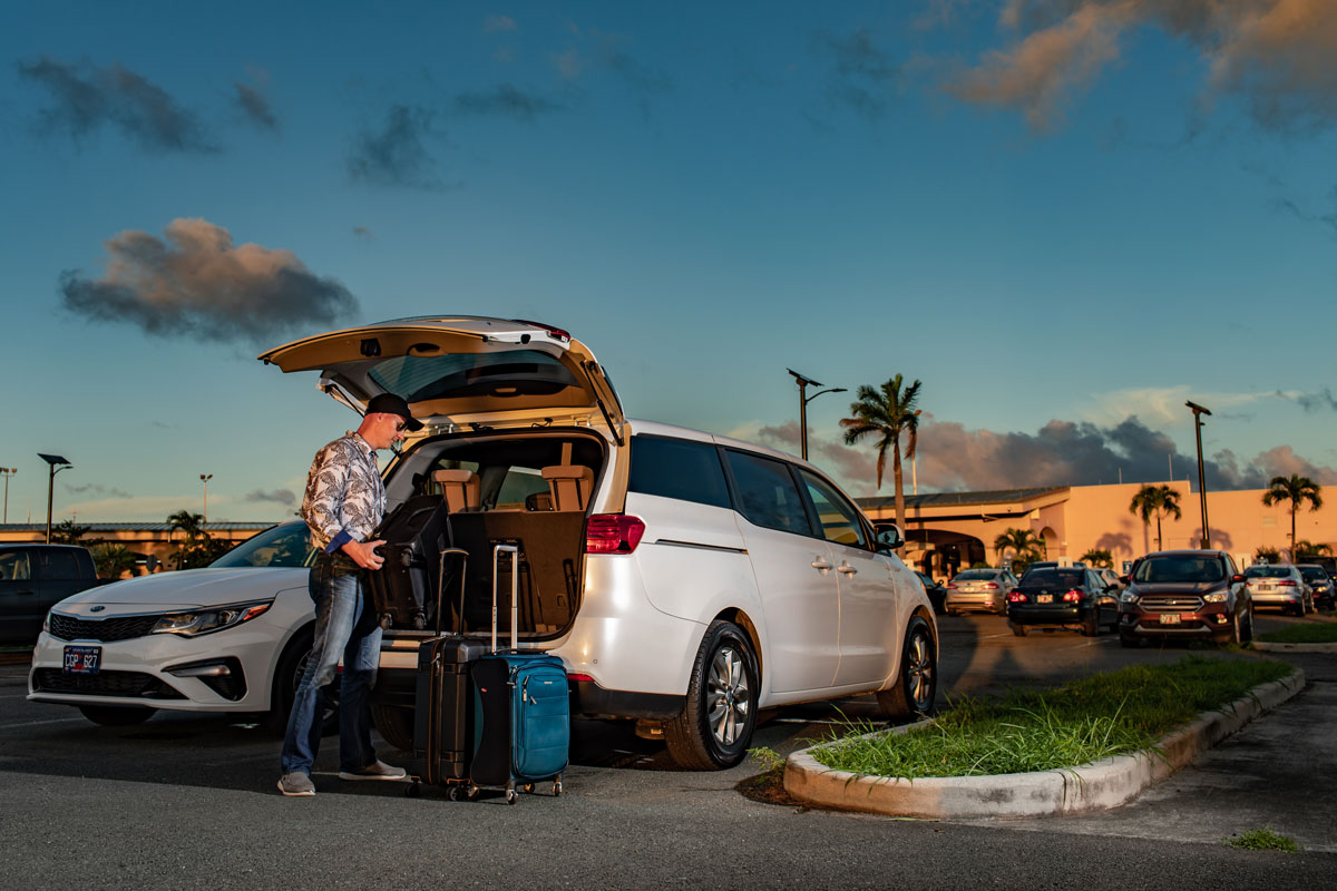 minivan rental at St. Croix Airport, U.S. Virgin Islands