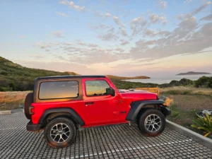 Rap Master Ricky's rental Jeep on St. Croix, U.S. Virgin Islands
